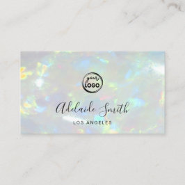 Ihr Logo auf optischem Foto-Hintergrund Visitenkarte