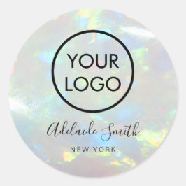 Ihr Logo auf optischem Foto, klassischer Rundaufkl Runder Aufkleber