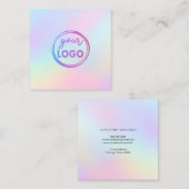 Ihr Logo auf Pastellgradienten Quadratische Visitenkarte (Vorne/Hinten)