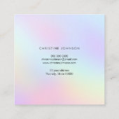 Ihr Logo auf Pastellgradienten Quadratische Visitenkarte (Rückseite)