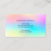 Ihr Logo auf Regenbogengradienten Visitenkarte (Rückseite)