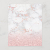 Ihr Logo auf rosa Marmor und Imitat Glitzer Flyer (Hinten)