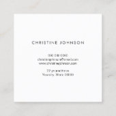 Ihr Logo auf weißem Hintergrund Quadratische Visitenkarte (Rückseite)