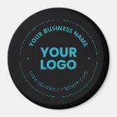 Ihr Logo | Bearbeitbarer Firmenname und Website Magnet (Vorne)