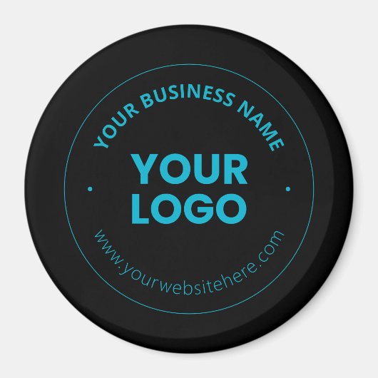 Ihr Logo | Bearbeitbarer Firmenname und Website Magnet (Vorne)