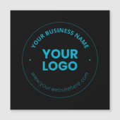 Ihr Logo | Bearbeitbarer Firmenname und Website Magneteinladung (Vorderseite)