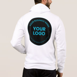 Ihr Logo   Bearbeitbarer Firmenname & Website Hoodie