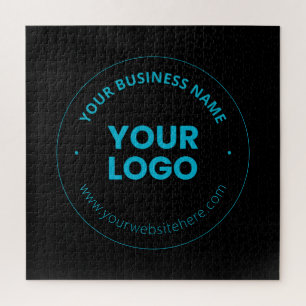 Ihr Logo Bearbeitbarer Firmenname & Website Puzzle