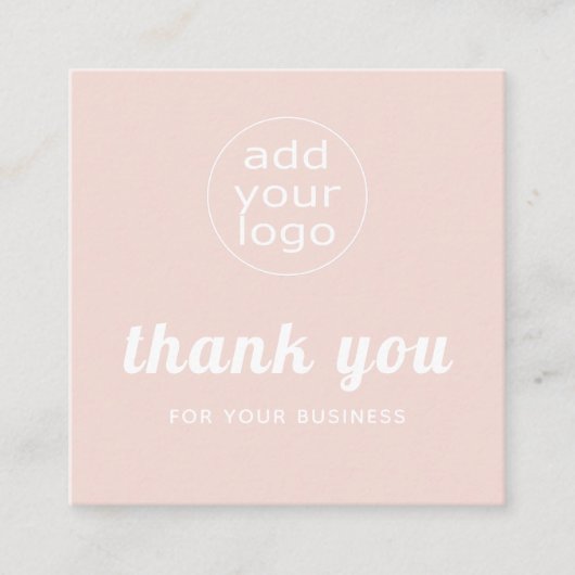 Ihr Logo bedankt sich für Ihre Visitenkarte Beilag (Vorderseite)