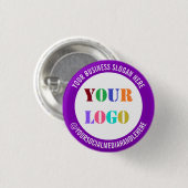 Ihr Logo Beispiel für einen Social-Media-Werbebutt Button (Vorne & Hinten)
