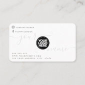 Ihr Logo benutzerdefiniert, elegant und einfach Visitenkarte (Rückseite)