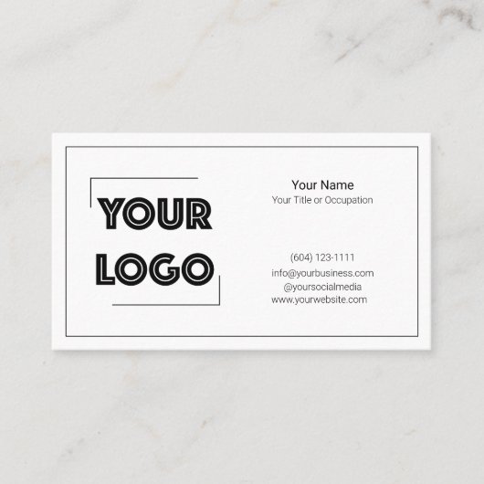 Ihr Logo Benutzerdefinierter QR-Code Marketing Visitenkarte (Vorderseite)