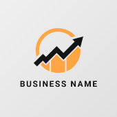 Ihr Logo | Benutzerdefiniertes Konto BusinessLogo Fensteraufkleber (Blatt)