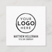 Ihr Logo Beruflich Minimalistisch Quadratische Visitenkarte (Vorderseite)