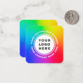 Ihr Logo Beruflich Rainbow Vielen Dank Mitteilungskarte (Vorderseite/Rückseite Beispiel)