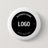 Ihr Logo, Bild oder Design und bearbeitbarer Text Button (Vorderseite)