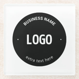 Ihr Logo, Bild oder Design und bearbeitbarer Text Glasuntersetzer