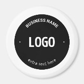 Ihr Logo, Bild oder Design und bearbeitbarer Text Magnet (Vorne)