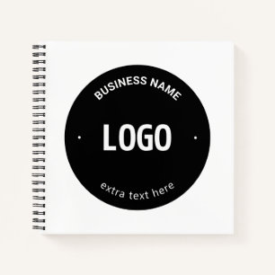 Ihr Logo, Bild oder Design und bearbeitbarer Text Notizblock