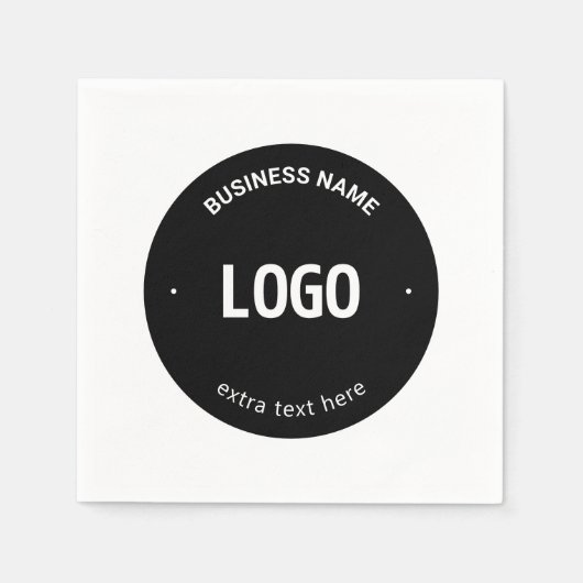 Ihr Logo, Bild oder Design und bearbeitbarer Text Serviette (Vorderseite)