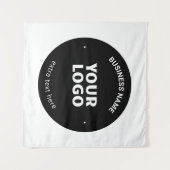 Ihr Logo, Bild oder Design und bearbeitbarer Text Wandteppich (Vorderseite (Horizontal))