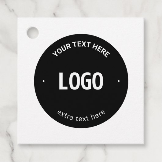 Ihr Logo, Bild oder Design und editierbarer Text Geschenkanhänger (Vorderseite)