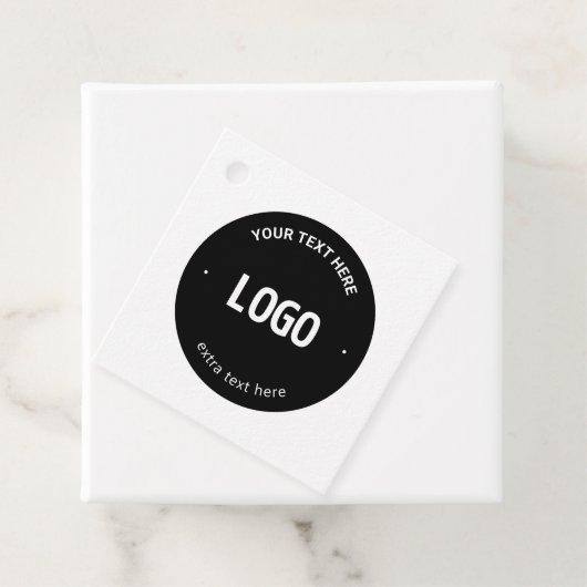 Ihr Logo, Bild oder Design und Ihr bearbeiteter Te Geschenkanhänger (Beispiel)