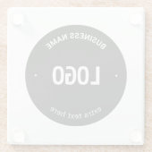 Ihr Logo, Bild oder Design und Ihr bearbeiteter Te Glasuntersetzer (Rückseite)