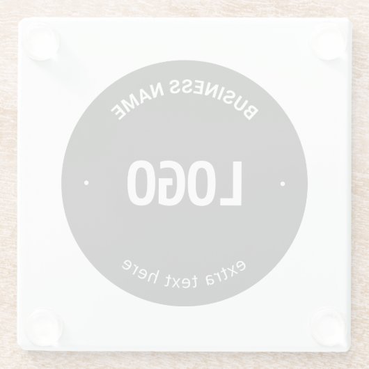 Ihr Logo, Bild oder Design und Ihr bearbeiteter Te Glasuntersetzer (Rückseite)