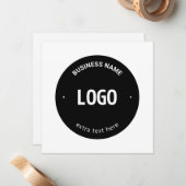 Ihr Logo, Bild oder Design und Ihr bearbeiteter Te Mitteilungskarte (Vorderseite/Rückseite Beispiel)