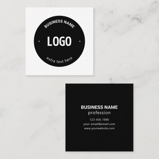 Ihr Logo, Bild oder Design und Ihr bearbeiteter Te Quadratische Visitenkarte (Vorne/Hinten)