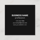 Ihr Logo, Bild oder Design und Ihr bearbeiteter Te Quadratische Visitenkarte (Rückseite)