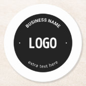 Ihr Logo, Bild oder Design und Ihr bearbeiteter Te Runder Pappuntersetzer (Vorderseite)