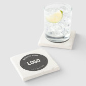 Ihr Logo, Bild oder Design und Ihr bearbeiteter Te Steinuntersetzer (Seitenansicht)