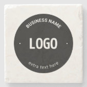 Ihr Logo, Bild oder Design und Ihr bearbeiteter Te Steinuntersetzer (Vorderseite)