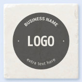 Ihr Logo, Bild oder Design und Ihr bearbeiteter Te Steinuntersetzer