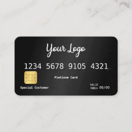 Ihr Logo Black Confetti Kreditkarte Visitenkarte