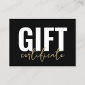 Ihr Logo Black Gold Business Geschenkgutschein Visitenkarte (Vorderseite)