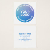 Ihr Logo | Blau bis Lila Ombre und Circle Text (Vorne & Hinten)