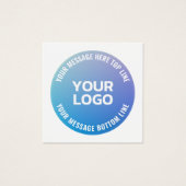 Ihr Logo | Blau bis Lila Ombre und Circle Text (Vorderseite)