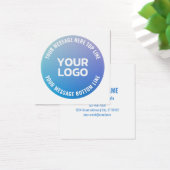 Ihr Logo | Blau bis Lila Ombre und Circle Text (Schreibtisch)