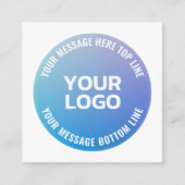 Ihr Logo | Blau bis Lila Ombre und Circle Text Begleitkarte (Vorderseite)