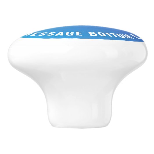 Ihr Logo | Blau bis Lila Ombre und Circle Text Keramikknauf (Seitenansicht)