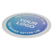 Ihr Logo | Blau bis Lila Ombre und Circle Text Schneidebrett (Ecke)