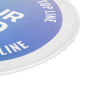 Ihr Logo | Blau bis Lila Ombre und Circle Text Schneidebrett (Ecke)