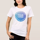 Ihr Logo | Blau bis Lila Ombre und Circle Text Tri-Blend Shirt (Vorderseite)