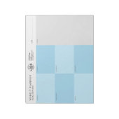 Ihr Logo Blau Grau Einfach, nicht mehr datierter W Notizblock (Rotiert)