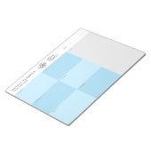 Ihr Logo Blau Grau Einfach, nicht mehr datierter W Notizblock (angewinkelt)