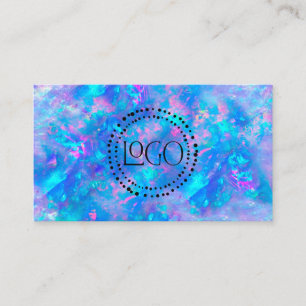 Ihr Logo blau opal Textur Hintergrund Visitenkarte
