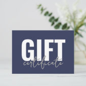 Ihr Logo Blue Business Geschenkgutschein Einladung (Stehend Vorderseite)